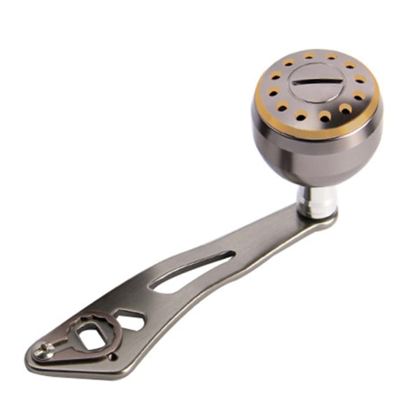 Baitcasting hjulhåndtag 32 mm/1,26 tommer Ergonomisk metal fiskehjulshåndtag til Baitcasting Sølv Sort
