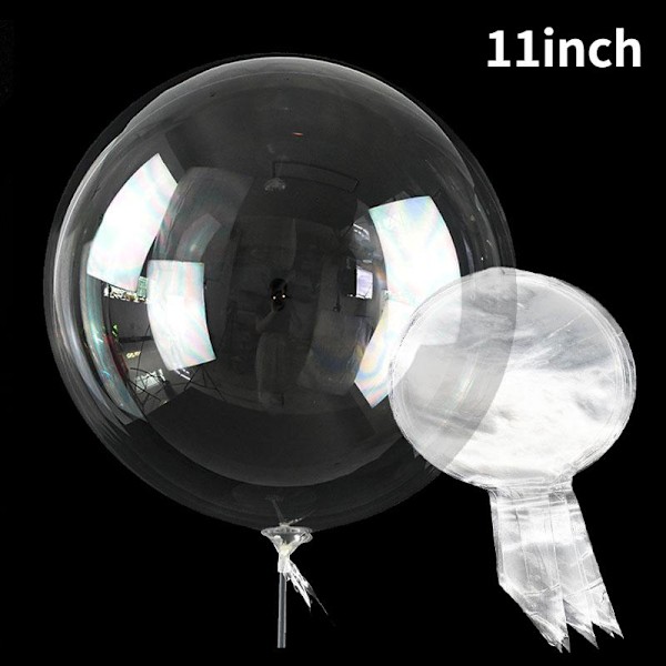 10 st 11-24 tum Transparent Bobo Ballong Klar Uppblåsbar Luft Helium Globos Bröllop Födelsedagsfest Dekoration Baby Shower Transparent 10pcs 11inch