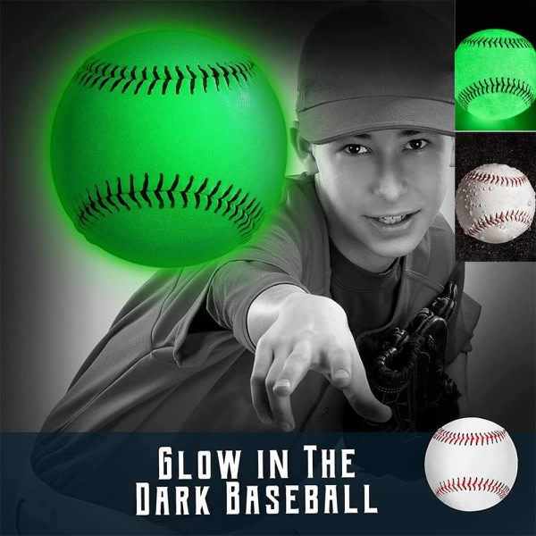 2. holografisk reflektion självlysande baseball, självlysande baseball, baseball flygträning baseball træning baseball, lysande baseball, lysande bas
