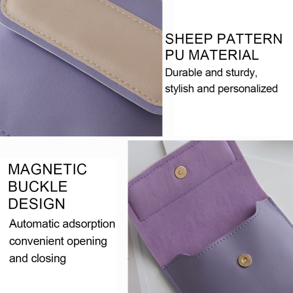 1. liten fräsch og minimalistisk mini-nul-plånbok violet