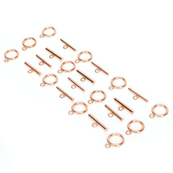 Toggle Clasps i rustfrit stål Barsæt Toggle Connectors DIY Halskæde Armbånd Smykkefremstilling