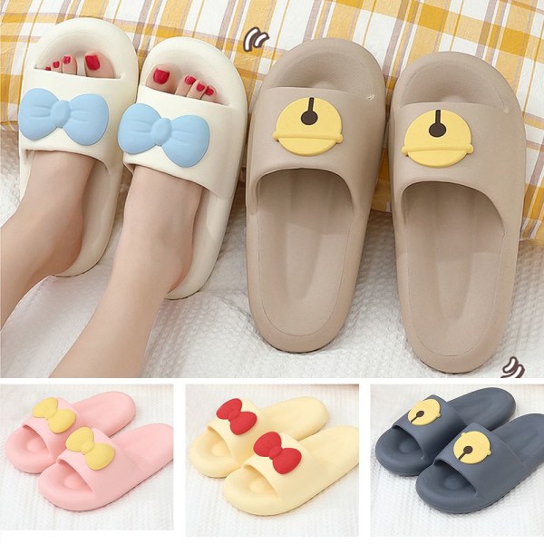 Soft Soft EVA Indoor Slippers Sandaler med tykke såler gul 38-39 (Passer til 37-38) yellow 38-39 (Suitable for 37-38)