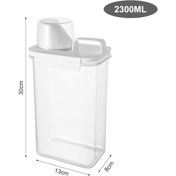 2300 ml vaskemiddelbeholder, vaskemiddeldispenser vaskemiddelbeholder doseringskule flytende vaskemiddel vaskemiddel