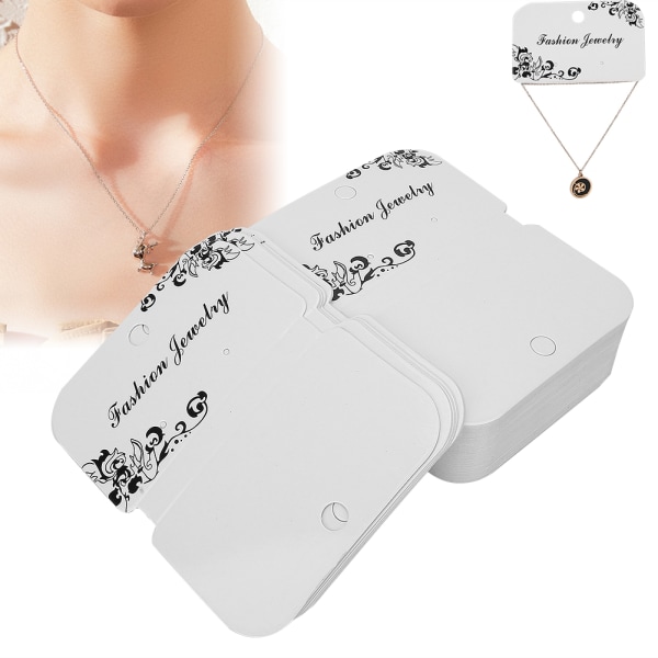 100 stk 8,8 x 11,5 cm Gjør-det-selv-håndverk Smykker Halskjede Display Pakkekort
