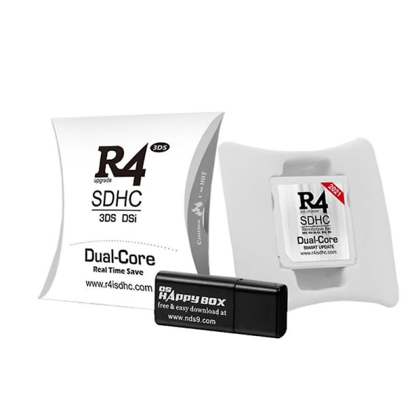 2021 R4 Gold Pro Sdhc för Ds/3ds/2ds/ Revolution Cartridge med USB -adapter Guld 1 st