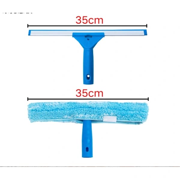 Proffs Vinduespudsersæt - Skraber og Mikrofiber Vinduespudser, 35 cm
