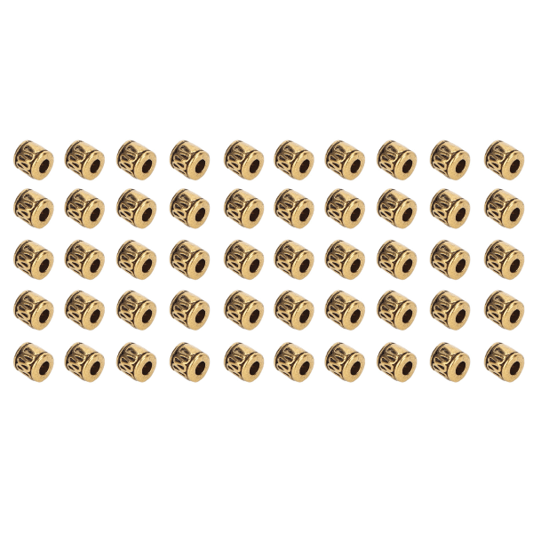 50 kpl Hiusten punonta helmiä metalliseos parta koristelu rastatukkasormukset rannekoru kaulakoru tarvikkeet kultaa