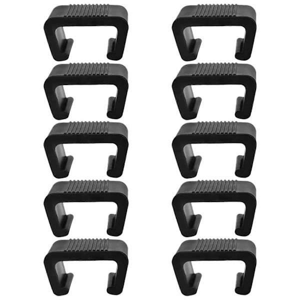 10 st Trädgårdsmöbelklämmor i Konstrotting Flexibla Halkskydd Soffkoppling för Rottingmöbler Soffa Striped Card Slot 6cm 10pcs