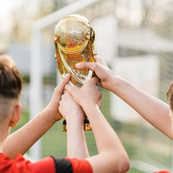 VM-trofé, Hercules-trofé, hartsreplik av fotbolls-VM-souvenirtrofé, souvenir-samling hem/kontorsdekorationer, presenter till fans