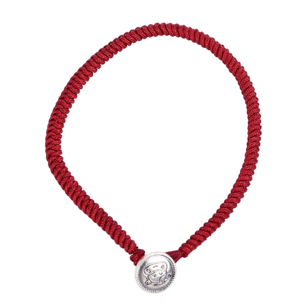 Okse Zodiac armbånd rødt tau S925 sølv ornament vevd armbånd tilbehør for menn kvinner