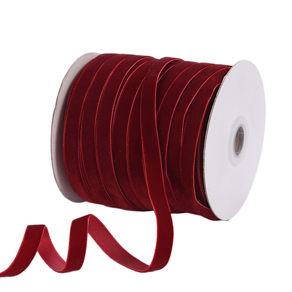 DIY Dekorativt Sammetsband Lätt 50 Meter i Flera Färger style 3