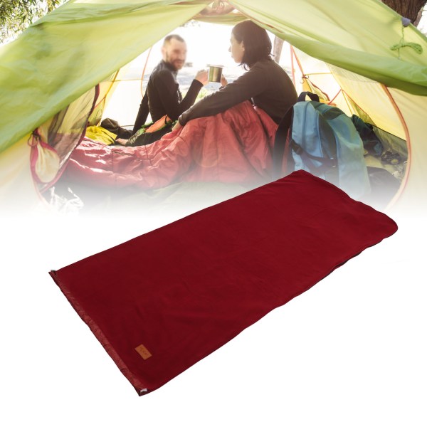 Soveposefôr Super tykk fleece Myk soveposefôrteppe for campingreiser Ryggsekkturer dyp rød