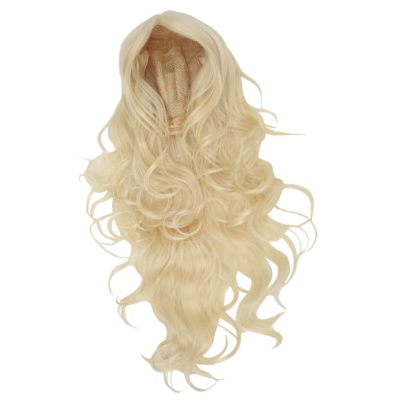 Langt krøllet hår paryk Kvinder Syntetisk Large Wave Simuleret til Cosplay Halloween Blond