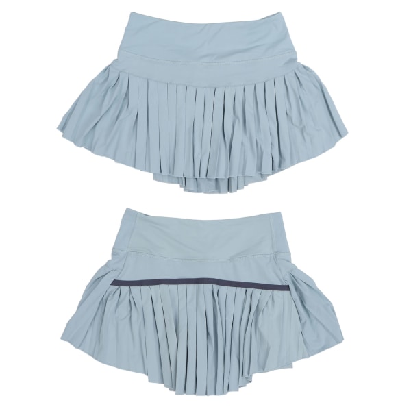 Plisseret nederdel Åndbar stretchy moderigtige sportsshorts nederdel med lommer til piger, kvinder XL