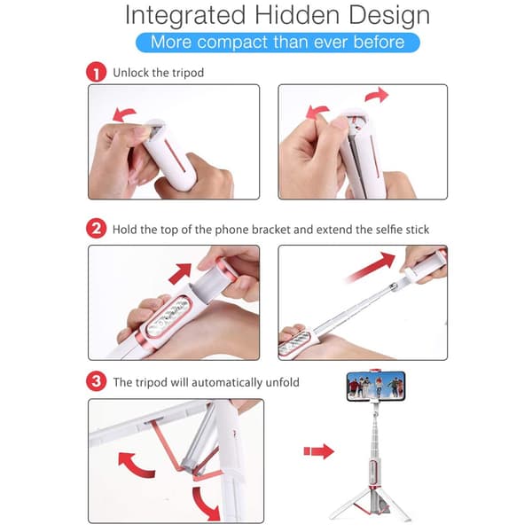 Selfie Stick Tripod Gimbal Stabilisator til Smartphone med