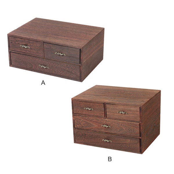 Retro Organizerlåda för hemmakontor och klassrumsförvaring 3 Drawers