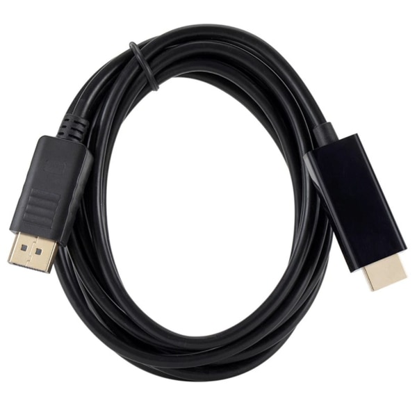 DP till HD-kabel 5,9 fot lång 3840x2160P 4K 60Hz guldpläterad Plug and Play DisplayPort till HD-kabel för bärbar dator