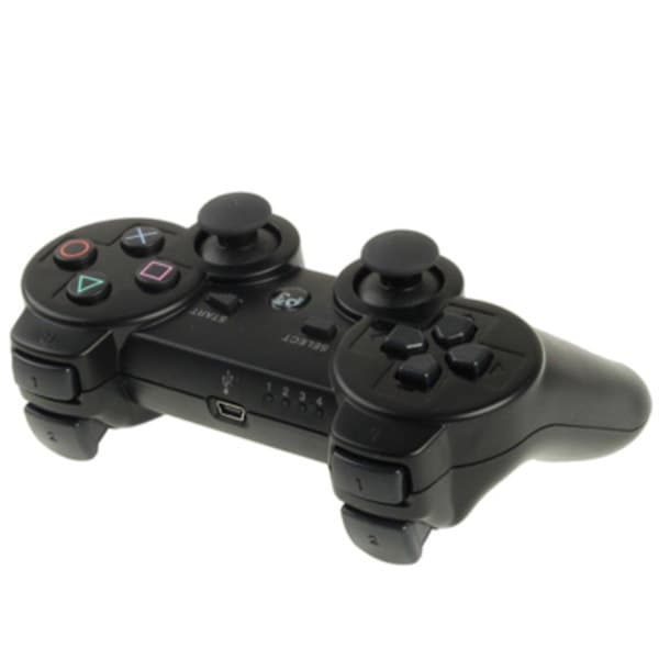2-pack - Trådlös handkontroll - Spelkontroll för PS3-kompatibel, svart, 2-pack