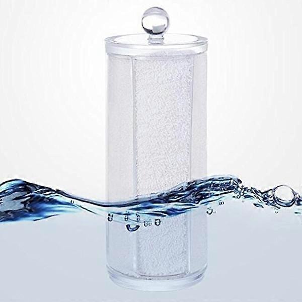 Behållare för ansiktsmakeup, bomullsrondeller, dispenser med lock, klar akryldispenser Cotton.pa