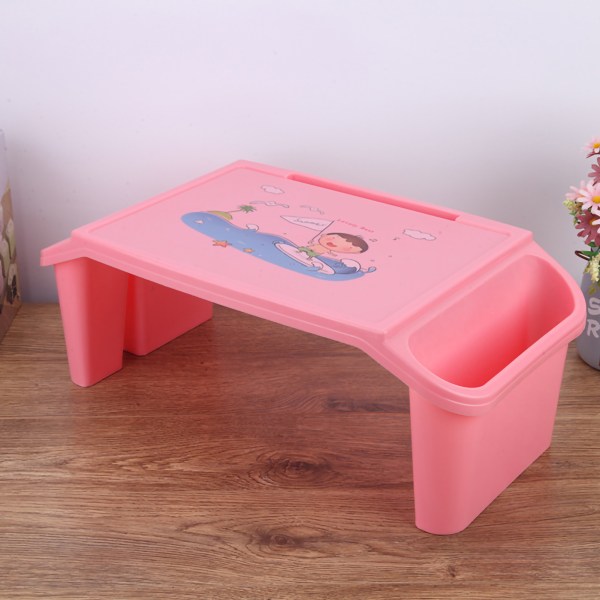 Bærbar seng Skrivebord Bridge Opbevaringsdesign Glattere kanter Minimalistisk Study Sengepult til universitetsstuderende Home School Pink