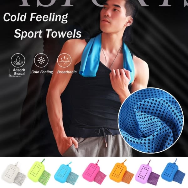 Cool sports håndklæde Fitness Cool håndklæde GRÅ Grå Grey