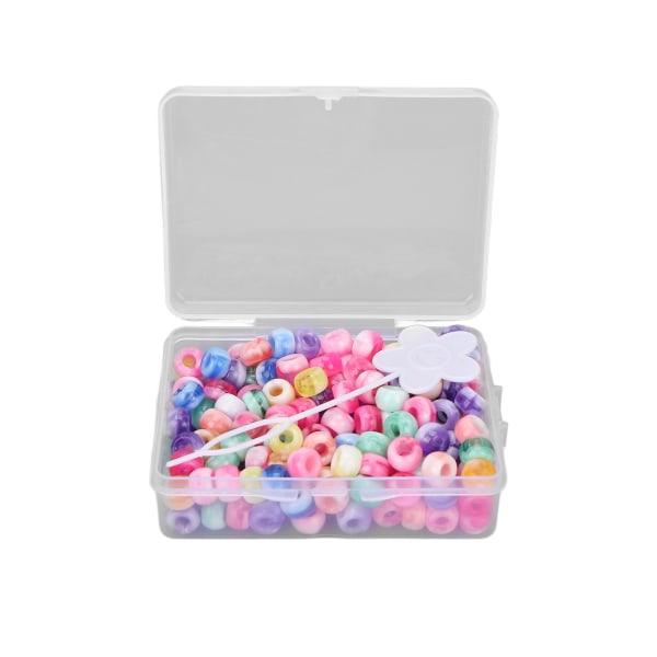 Pony Beads Kit Candy Color DIY smykker Fremstilling af perler Hårperler til Armbånd Halskæde Håndværk FremstillingBlandet farve