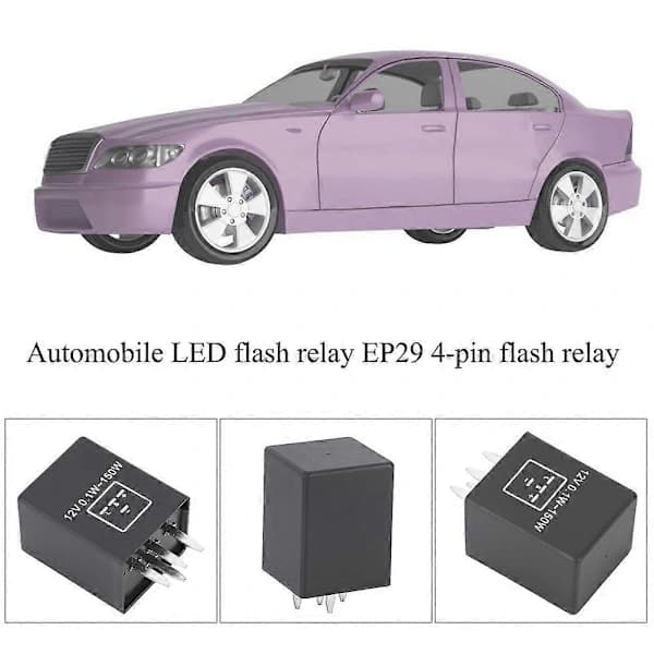 Plastic Waterproof Dustproof Durable 400 Working Hours EP29 4-Pin Car LED Flasher Relay