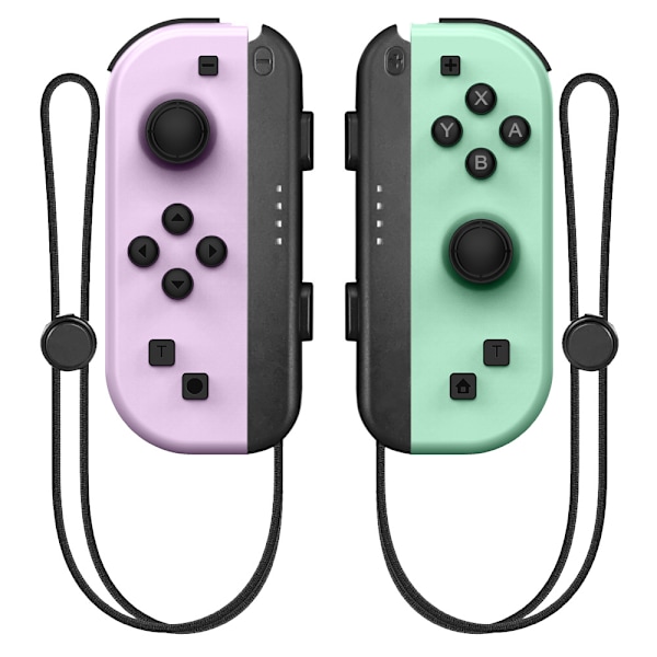 Switch trådløs Bluetooth-kontroller Joycon venstre og høyre håndtak med håndstropp med søvnvekkefunksjon