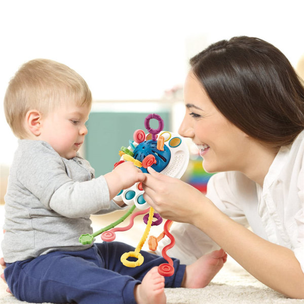 Dra i snöre Fingergrepp Sensoriska leksaker Baby Lärleksak