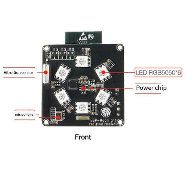 Det nye ESP32-Moonlight utviklingskortmodulet er utstyrt med ESP32-WROOM-32D Module.pa