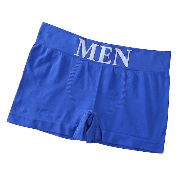 Mies Letter Shortsit Soft Comfort Underkläder Kalsonger Royal Blue