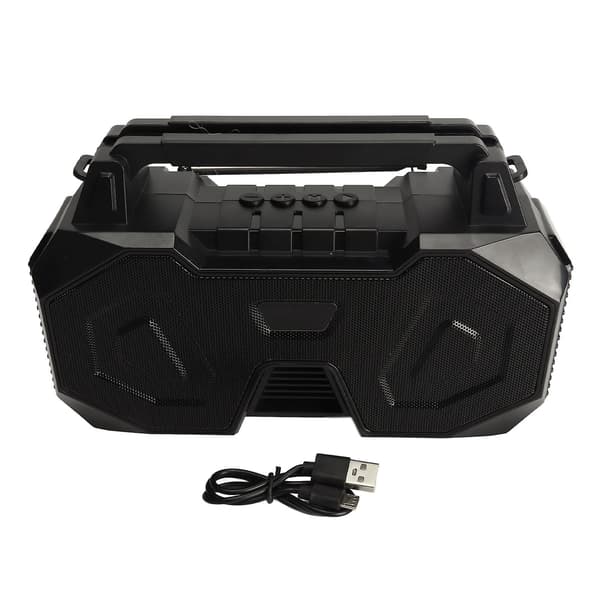 Solar Bluetooth Højttaler Bærbar Højttaler FM Radio med Telefonholder Micro Storage Card Reader til Udendørs Rejser Solid Normal