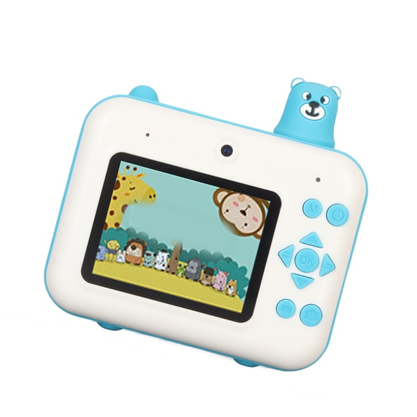 Kids Instant Camera 1080P 2,4 tommer skærm dobbelt linse 40MP børne selfie kamera legetøj video kamera til pige småbørn himmelblå
