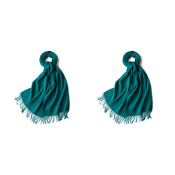 1/2/3 unisex-huivit fransuilla Lämmin ja mukava putkihuivi tummanvihreä dark green 2Set