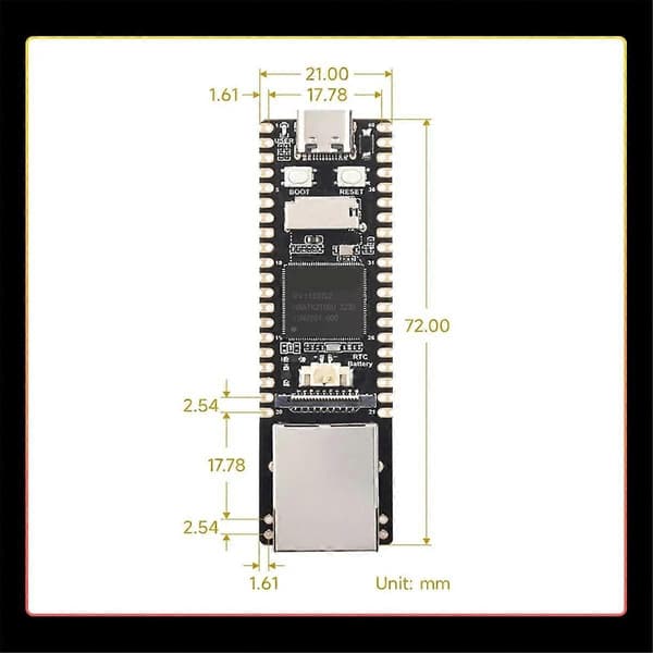 For Luckfox Pico Pro Linux RV1106 Rockchip AI Board ARM -A7/RISC-V til Pico(B).pa