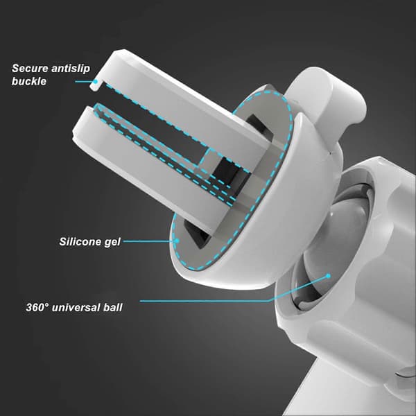 Magnetisk trådløs billader 15W hurtiglading 360 graders rotasjon luftventil telefonholder Solid Normal