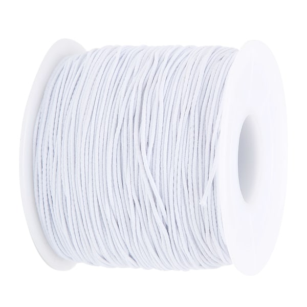 1 mm X 100 m strækbar elastisk tråd ledning DIY Craft snorreb Smykker Armbånd Making Rope White