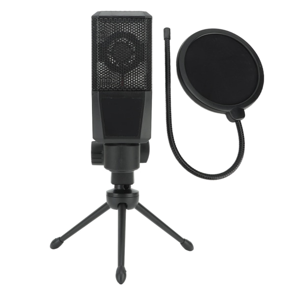 Kondensatormikrofon Støyreduksjon Profesjonell kondensatormikrofon med stativstativ for livestreaming av podcasting