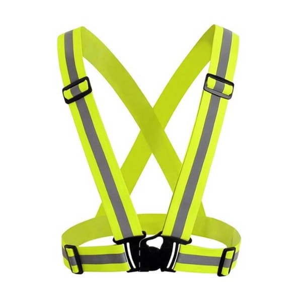 Refleksvest 2-pakning Neongrønn Reflekssele for Løping Sykling—pa