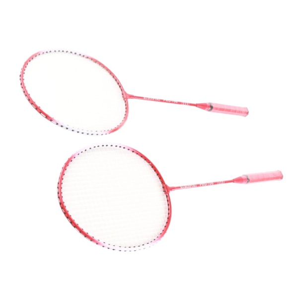 Badmintonracket 2 spelare Superlätt delat handtag Järnlegering Set för nybörjare Barn Röd