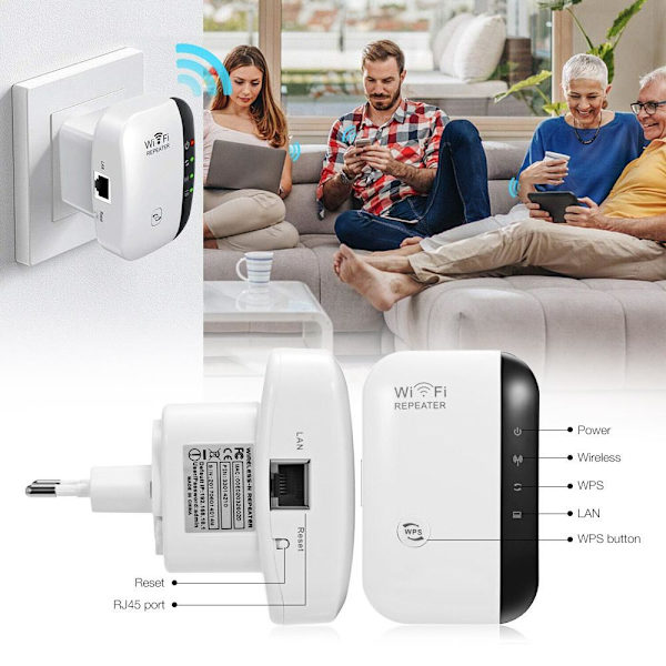 WiFi-vahvistin WiFi-toistin 2-pakkauksessa 300