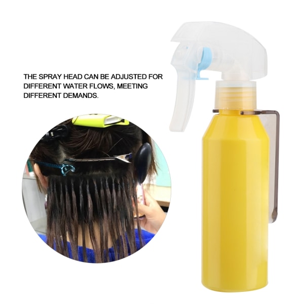 Etterfyllbar plastfrisørsprayflaske Vannsprøyte Salon Babershop Tool (gul)