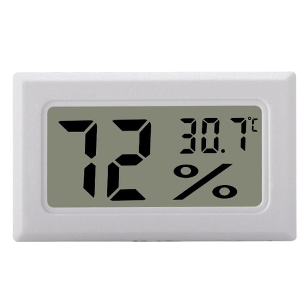 Paris_Mini LCD Hygrometer / Termometer Hvid 2-pak