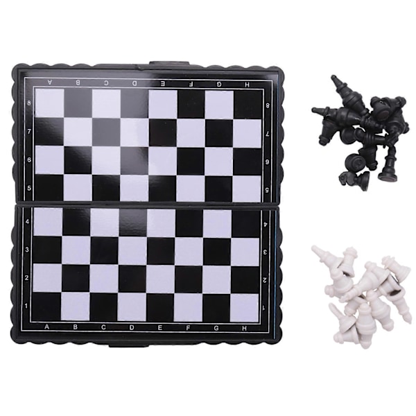 5x5 Tum Schack Portabel Plast Vikbar Bräda Med Magnetiskt Schackspel Mini Schackset Pussel Party.pa