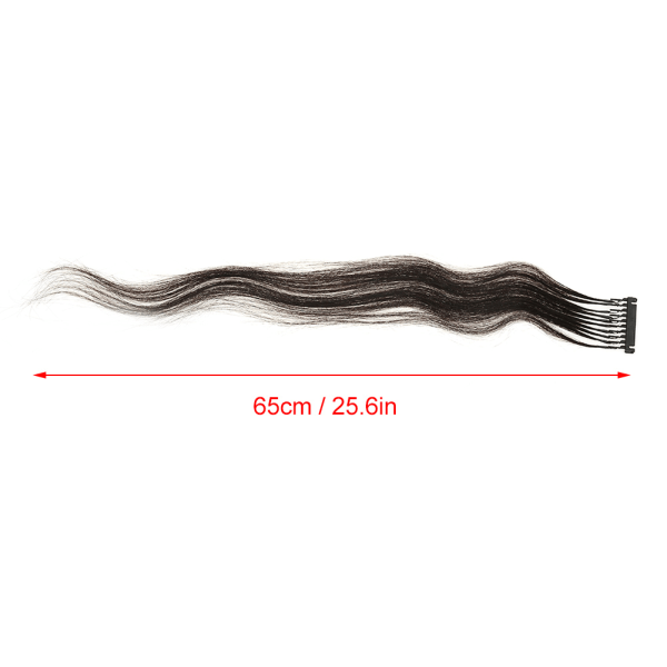 Sporfri hårforlængelsesclips Naturligt ægte hår paryk Hestehale værktøjssæt 65 cm