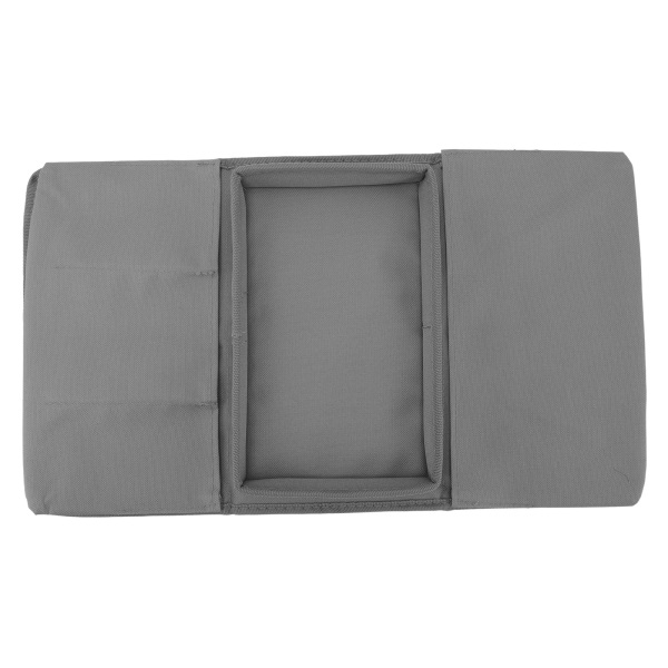 Sofabrett Foldearm Oppbevaringsholder Bord 600D Oxford Cloth Sidelommer for Couch Grey