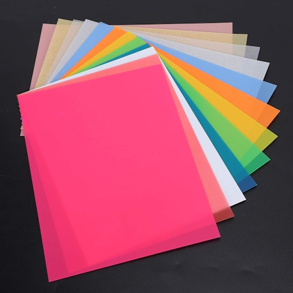 Kutistemuovi Kutistemuovikalvo Bops 12 Väriä 12kpl Lämmöllä Kutistuva Muovikalvo Arkit Värikkäät DIY Avaimenperätarvikkeet 14.5X20Cm