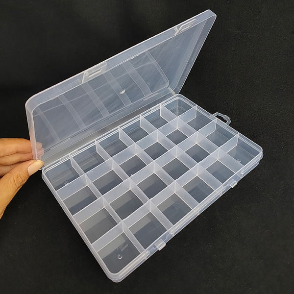 24 Gitter Plast Opbevaring Smykkeskrin Skuffer Justerbar