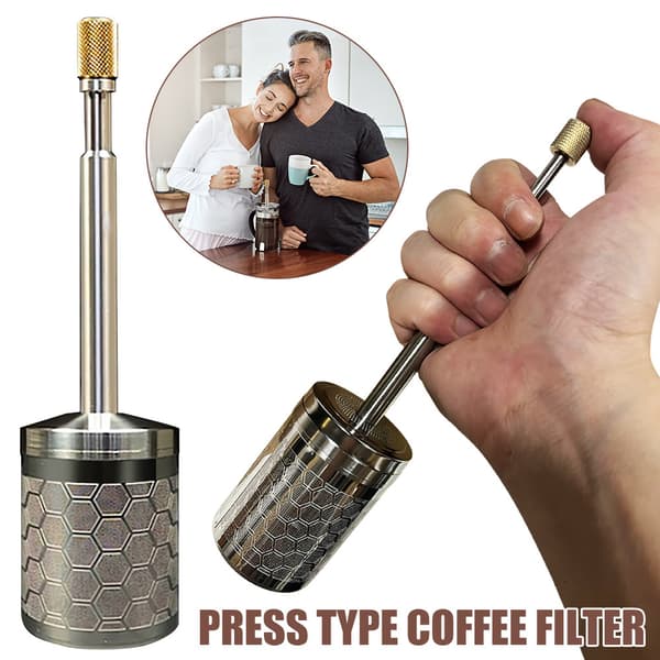 Bærbar Final Press Kaffebrygger Rejsebrygger i Rustfrit Stål