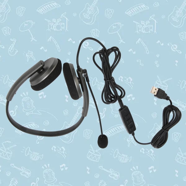 Call Center Headset Monitoiminen Tyylikäs Melua Vaimentava HD Puhelun Kuulonsuojaimet Puhelin Kuulokkeet Space Harmaa USB